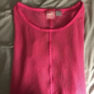 Pink Puma Mesh Workout Crop Top
